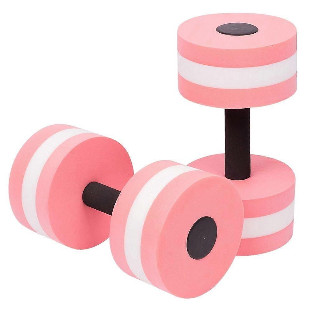 Pair Aqua Fitness Barbells Foam Dumbbells Hand Bars Pool Resistance Exercise OO