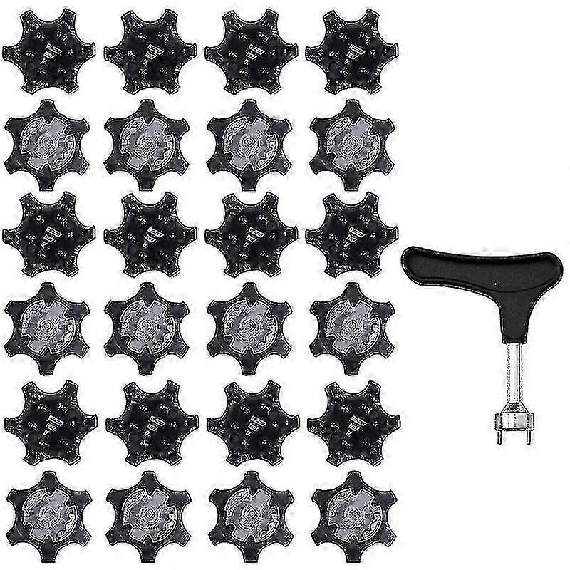 Premium Golf Shoes for Men - 25pcs Replaceable Spikes & Wrench