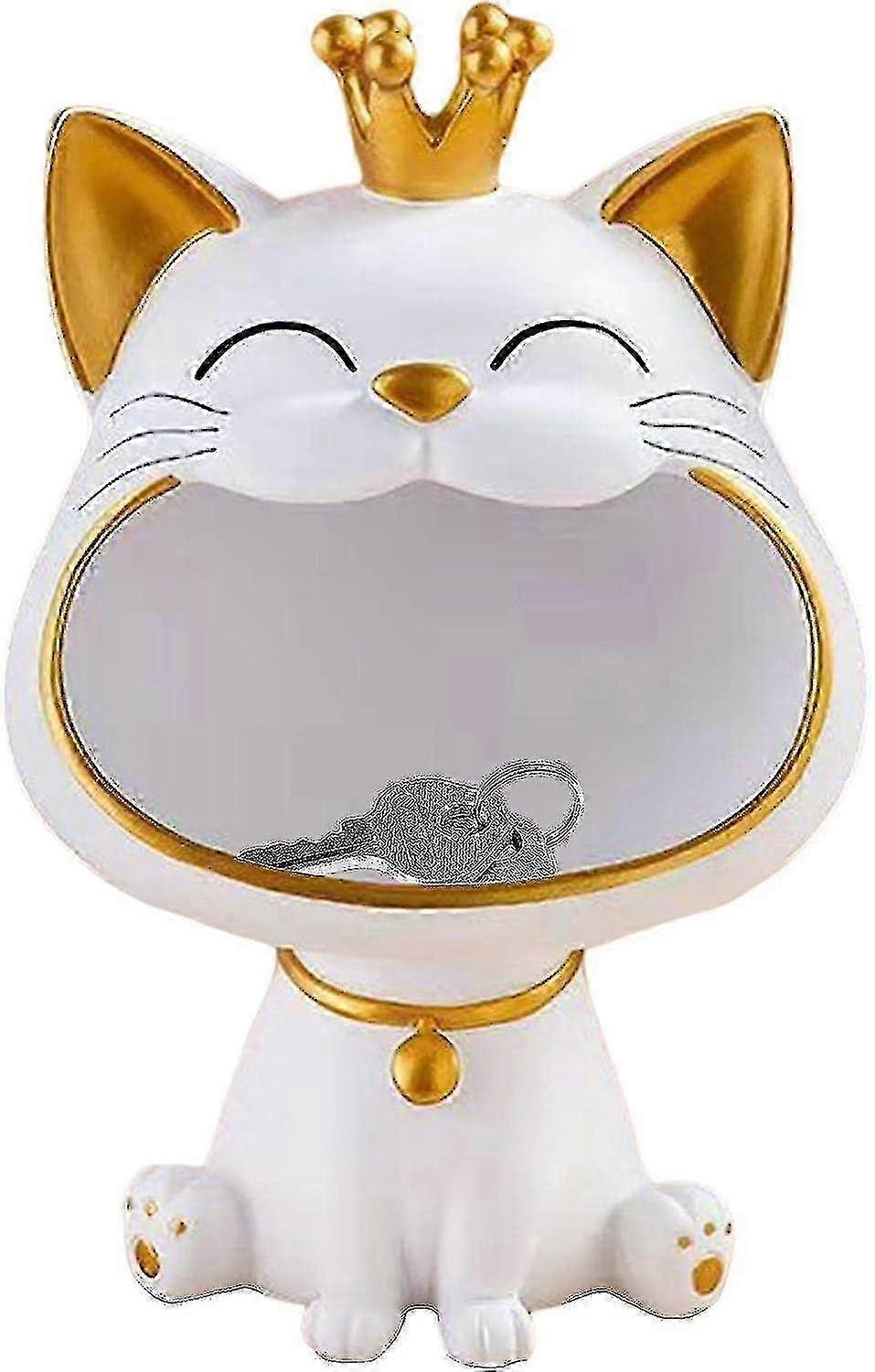 Contemporary Cat Figure Storage Box Home Decor