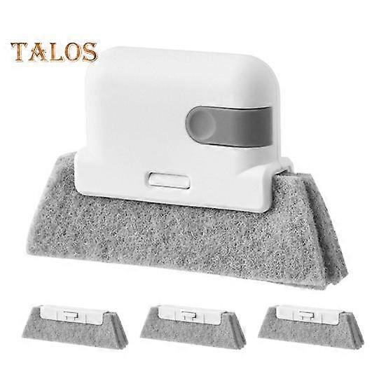 Window Groove Cleaning Brush with Replaceable Sponge Window Cleaner Tool Set Sliding Door Cleaner Removable Sponge Window Cleaner