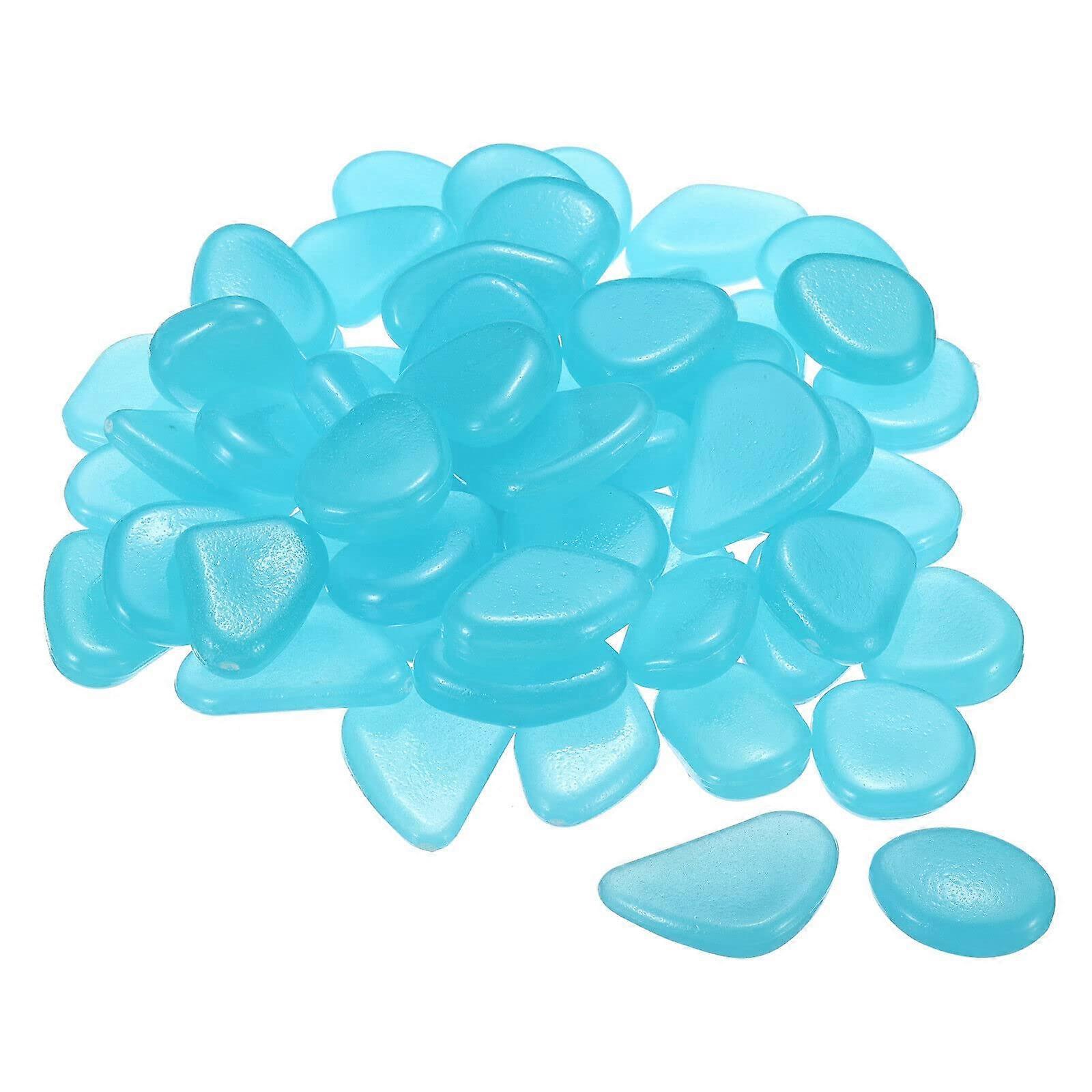 Home and Garden Parts 150pcs Glow Rocks 2030mm Decoration Pebbles Luminous Stones Decor Blue CN/251024/02396