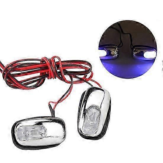 Auto Windshield Wiper Washer LED Light Spray Jet Nozzle 1 Pair