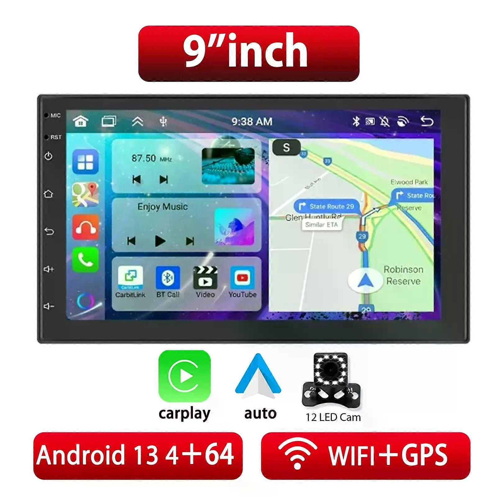ESSGOO Car Radio 2 Din 7"/9"/10" Carplay Auto Android 13 Mp5 Universal WIFI GPS Car Radio Multimedia Video Player FM Car Stereo