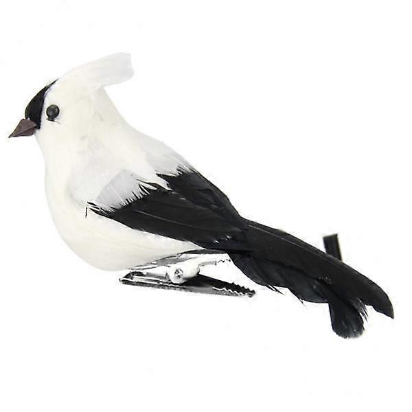 2x Artificial Foam Birds Parrot, Clip on Feathered Bird Ornaments, DIY Craft for