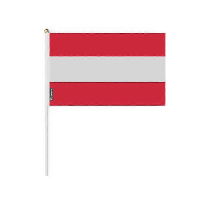 Mini Flag - Austria - 14 x 21 cm - Durable Polyester - Lightweight - Double-Sided Print