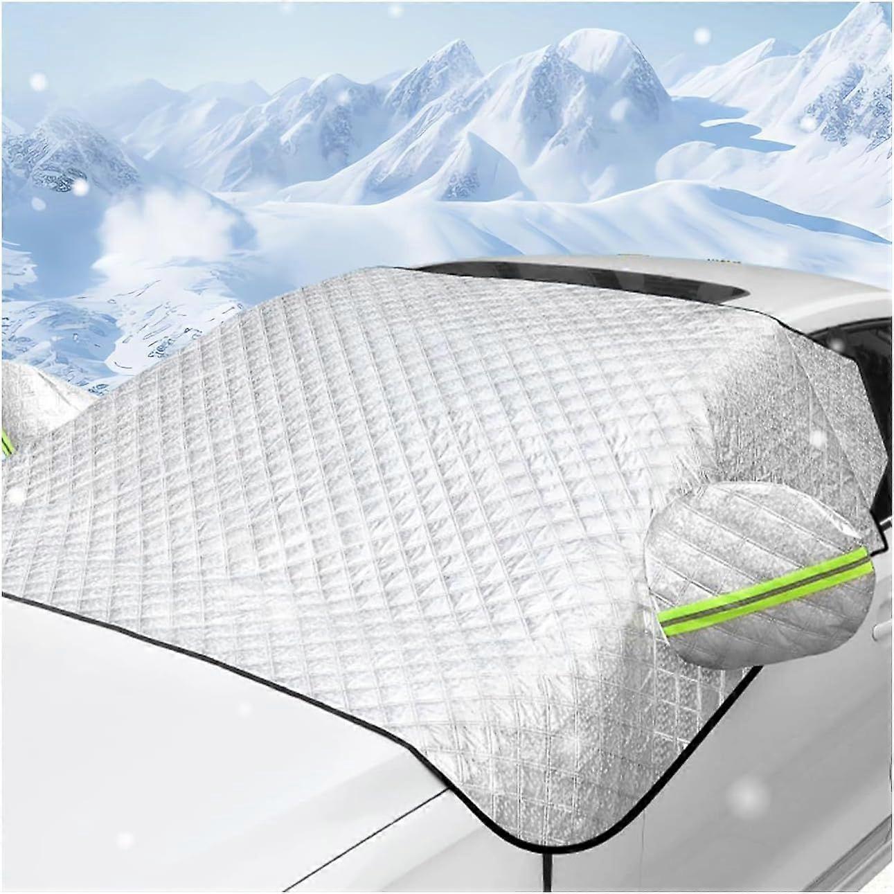 2025LatestModelCar Windshield Snow Cover, 5 Layers Magnetic Auto Windshield Protector with Side