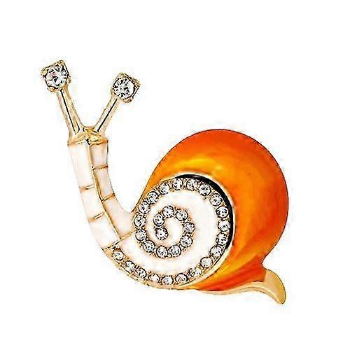 2025ファッションエナメルかわいいカタツムリ昆虫ブローチピン女性男性クリスタル素敵な動物パーティーコートドレススーツジュエリーキッズギフト