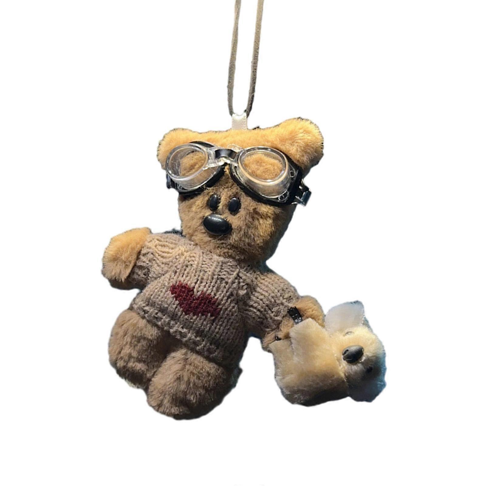 Soft Bear Keychain Durable Craftsmanship Keyring Convenient Alloy Mobile Phone Accessory Pendant for Keys Bags Backpacks