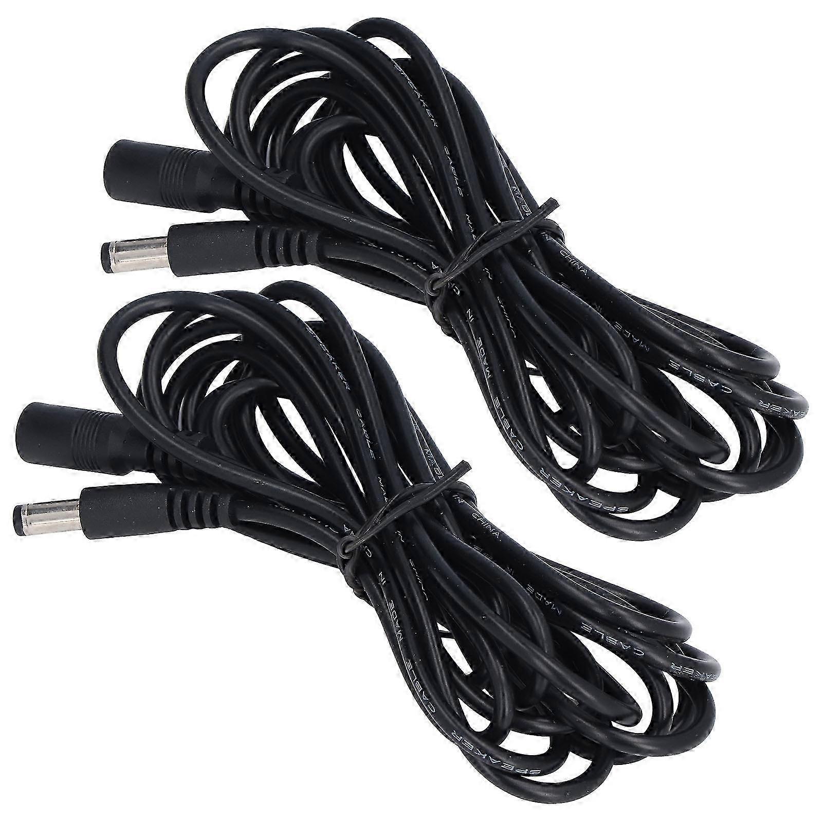 24V DC 5.5x2.1mm Power Connection Cables for 2 LED Solar Lights with Extension Cord and Voltage Monitoring