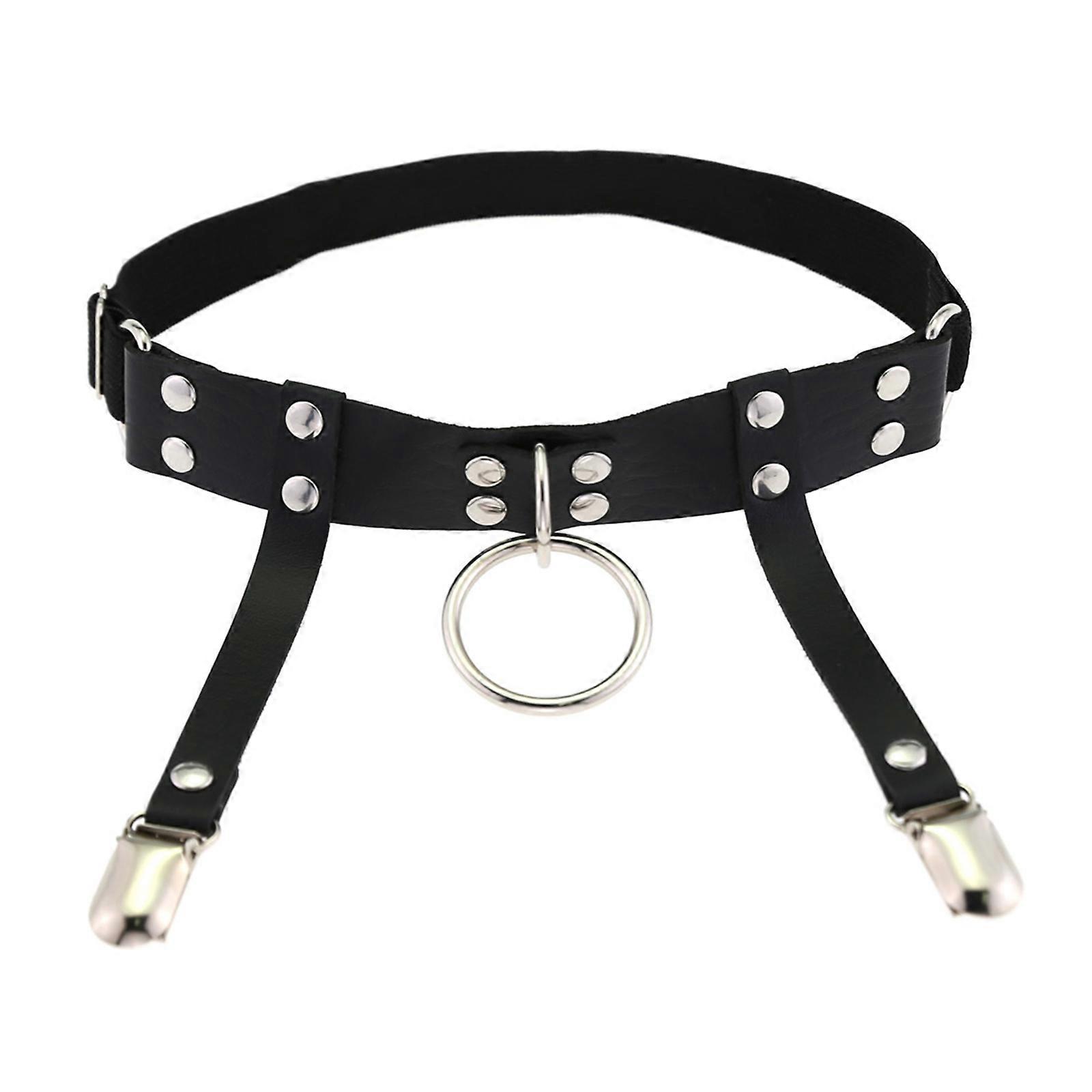 בנות שרשרת רגל פאנק רגל בירית חגורת שרשראות ירך שרשרת גוף שחורה פסטיבל שרשרת גוף רייב עם תפאורה מעגלית משתלשלת