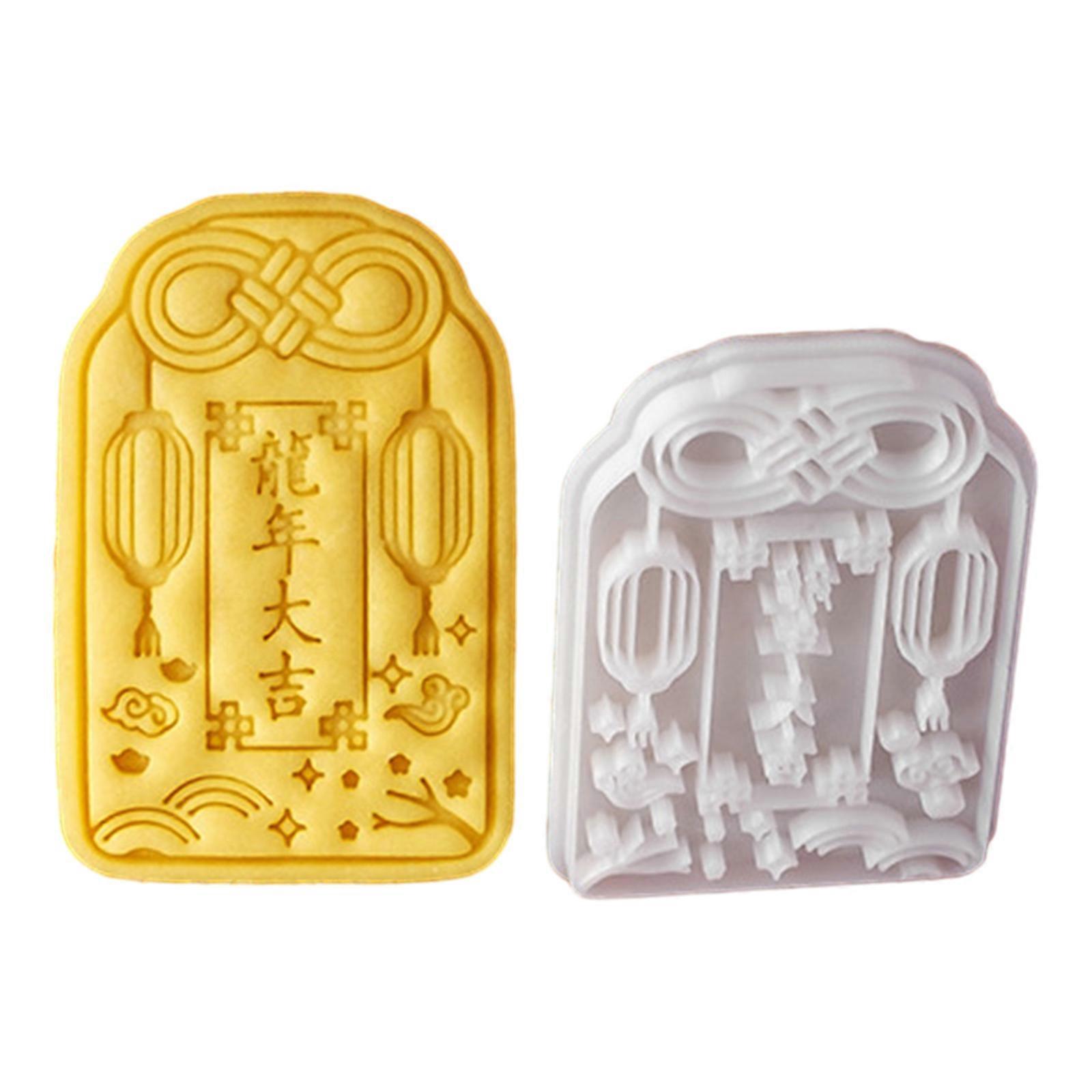Biscuit Mold DIY Plastic Material Cookie Molds Cookie Cutters Spring Festival Themed for DIY Baking Cookie Biscuit