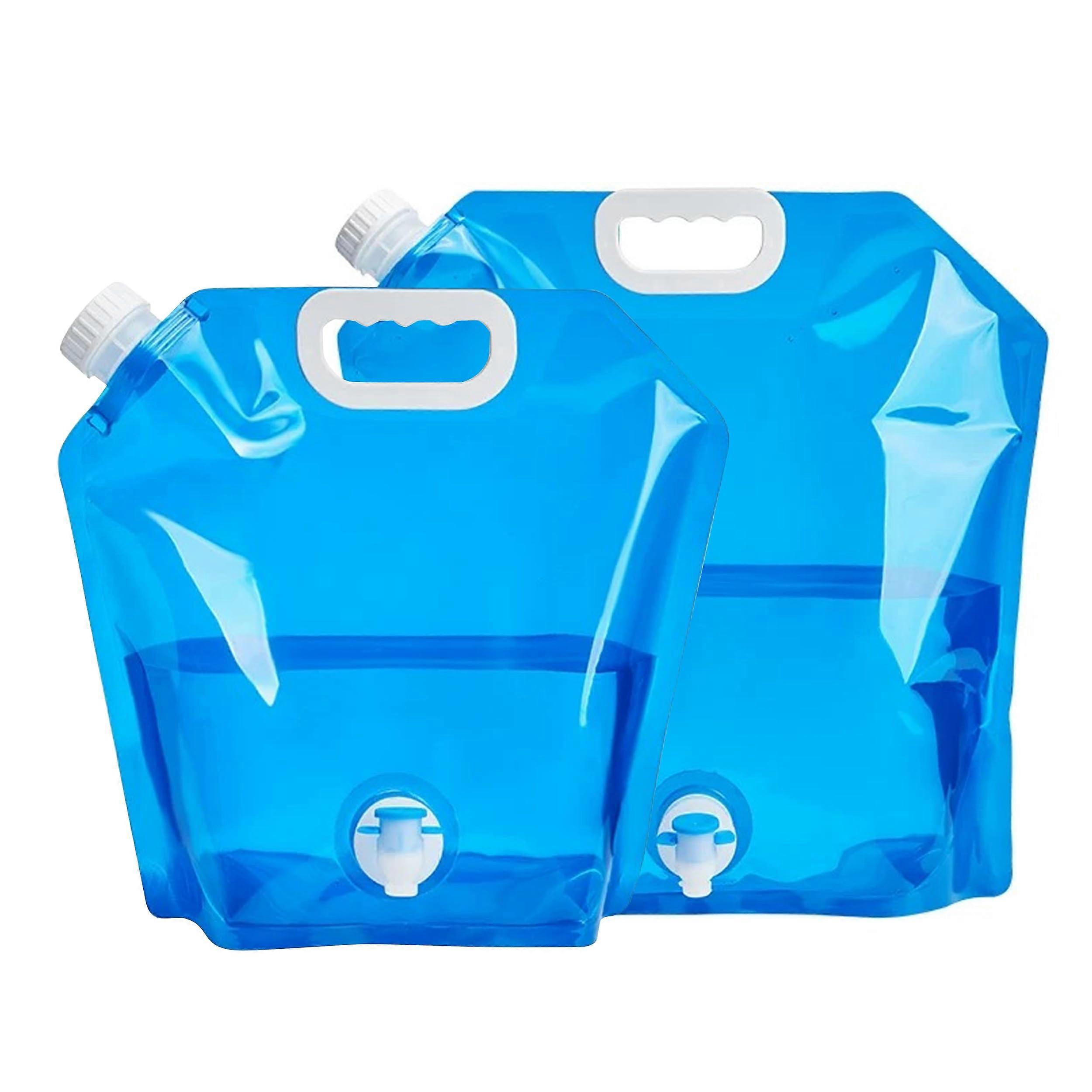 Foldable Water Canister 5L/10L with Tap and Carry Handle, Flexible Water Container for Camping, Hiking, and Home Storage