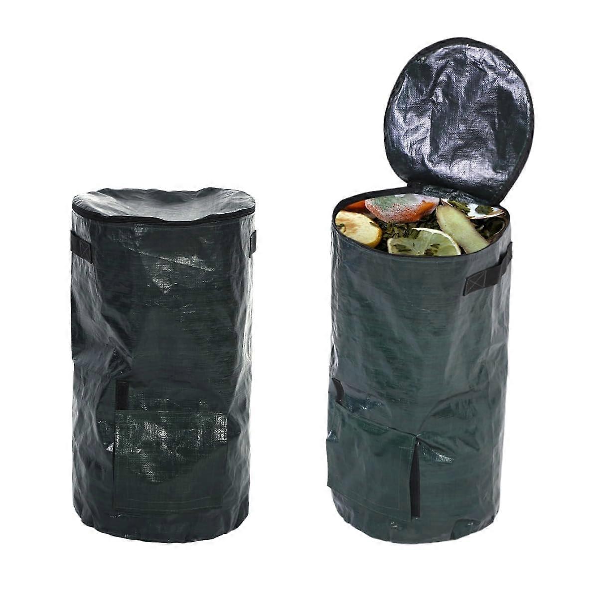 2 pieces compost b, PE material, outdoor containers with zipper lids (3560)