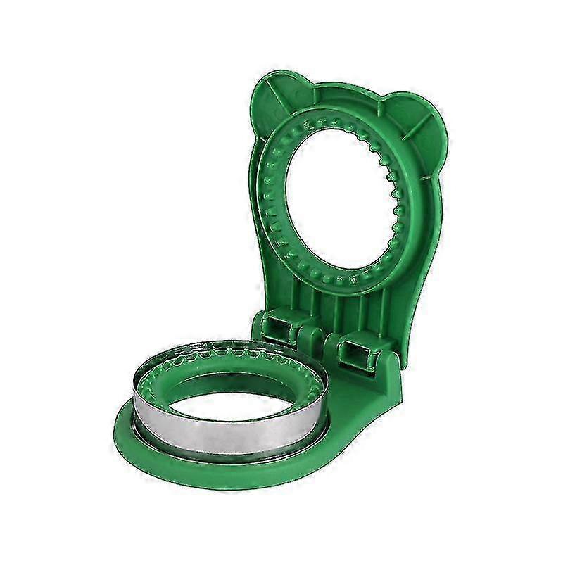 Rustfritt stål rund sandwichkutterforsegler - grønn kakekutter