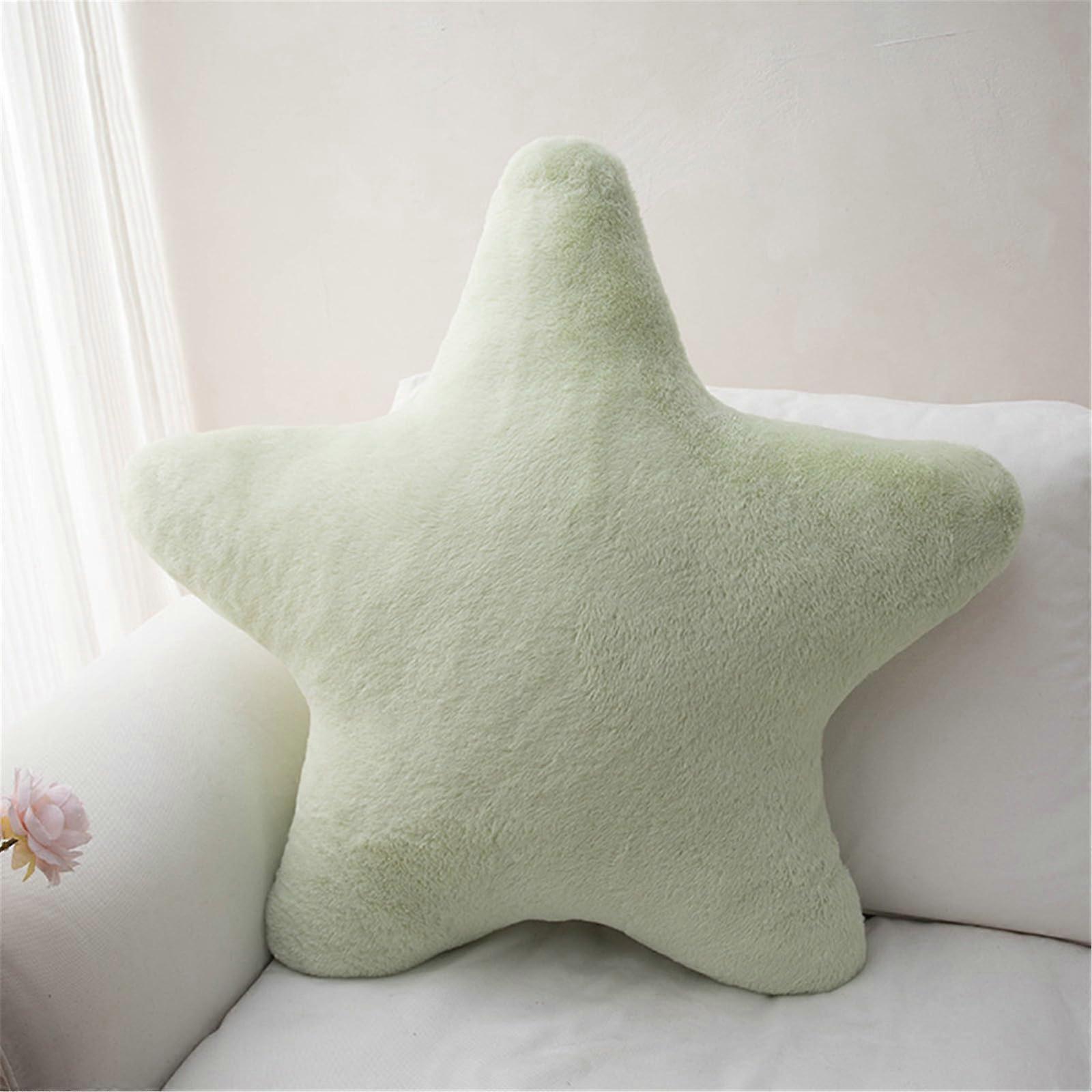 Cuddly Cushion 's Star Cushion, Soft Fluffy Star Shape Decorative Cushion (Green, 60cm)