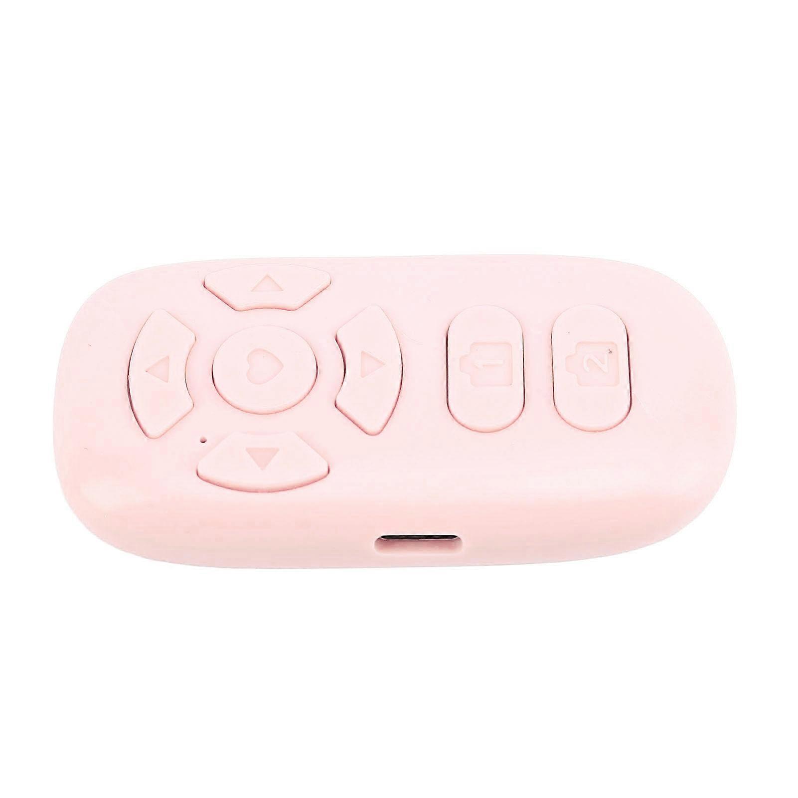 Wireless Remote Control Page Turner BT V4.2 Universal Remote Control Scrolling for Android for IOS Smartphones Tablets Pink 