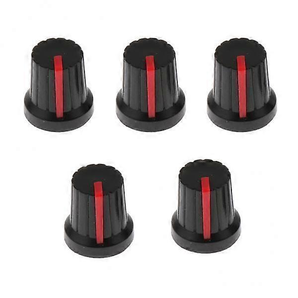 6x5pcs Guitar Effect Pedal Knob Amplifier Control Knobs Black