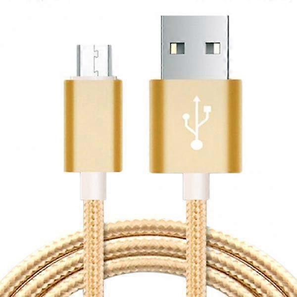 5-6pack heavy duty usb oplader opladningsledning datakabel 2m til android gylden
