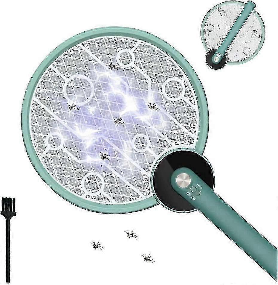 Electric Fly Swatter, Mosquito Protection, Bug Killer, USB Rechargeable, 3000V Clear UV Light, Three