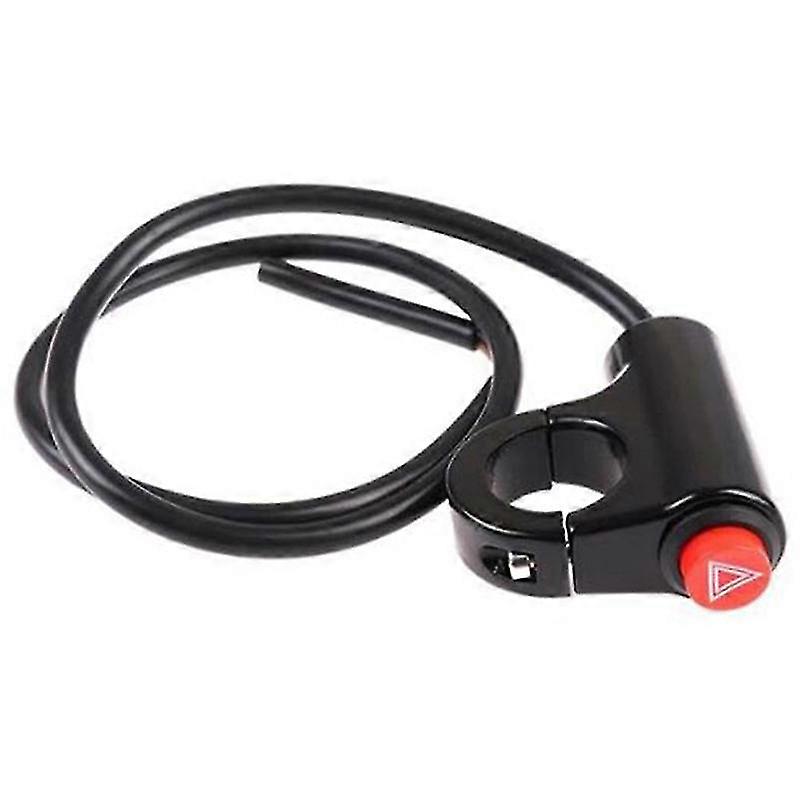 Motorcycle Hazard Light Switch with Cable for Electric Vehicle Emergency Flasher