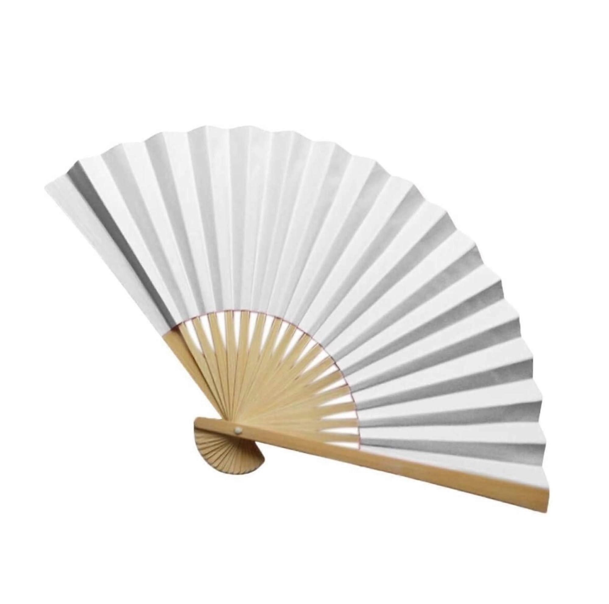 Hand Fans Folding Fan Traditional Chinese Fans Hand Held Fans Paper Folding Fans Handheld Folded Fan Decorative(White)
