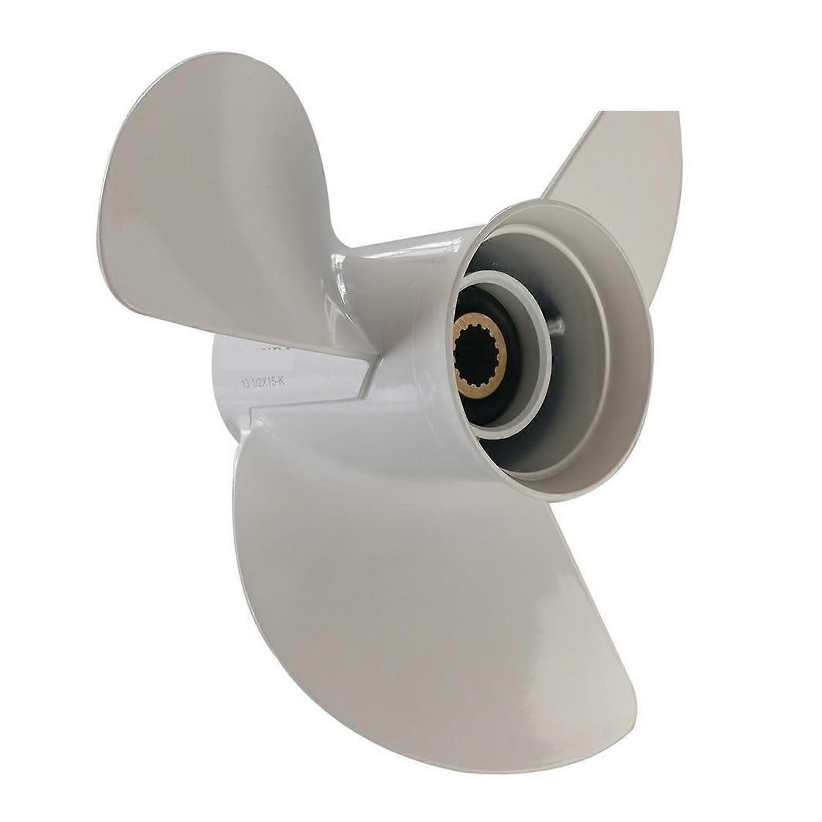 Aluminium Alloy Propeller for 50-130 HP Outboard Motor - 13 1/2 X 14-K Semi-Solid Casting, Compatible with Various Models