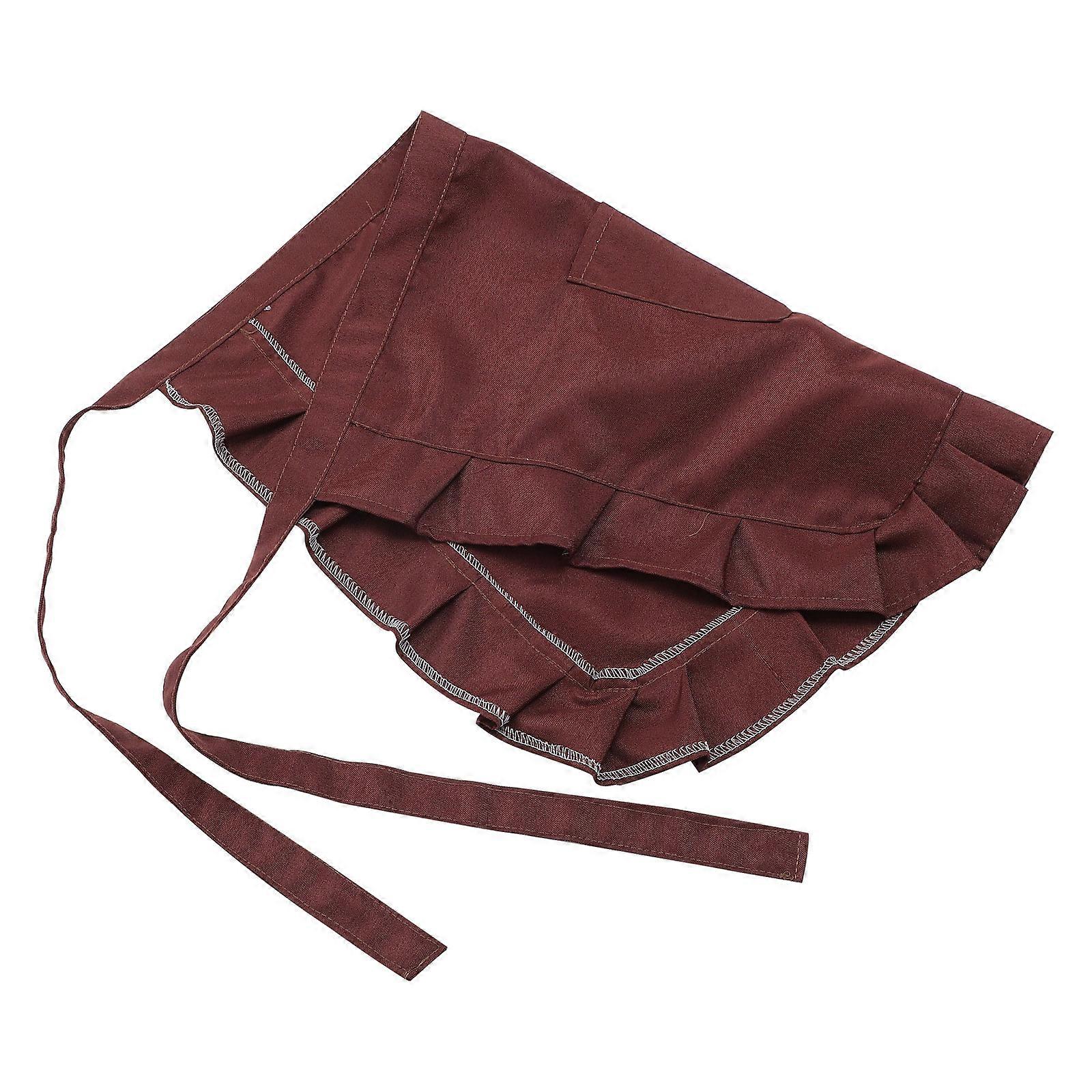 Half Cooking Apron for Home Use – Work Apron in Brown for Chefs, Waiters & Home Cooking