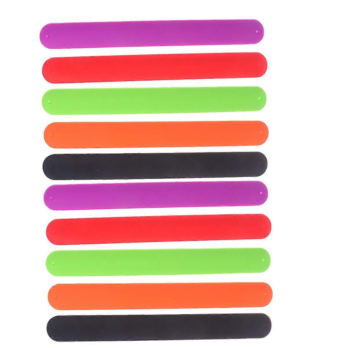 Fashionable Circular Wristband for Students High Temperature Resistance No Deformation Mixed Color 10Pcs