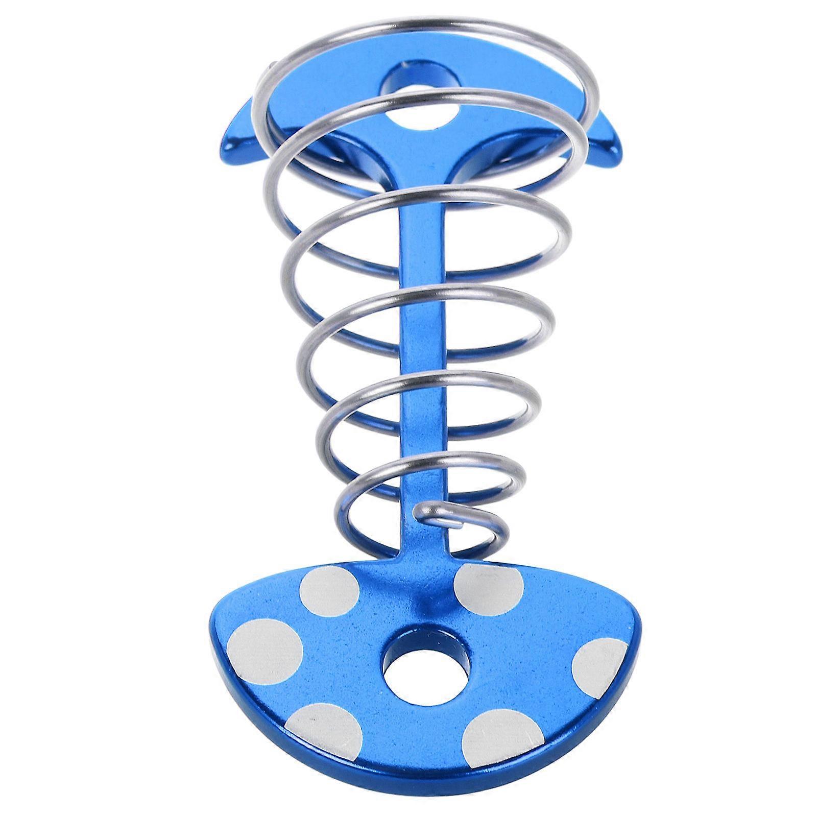 Tent Rope Buckle Spring Buckle Windproof Adjustable for Different Thicknesses Blue 8.00X3.80X3.80CM 1Pack