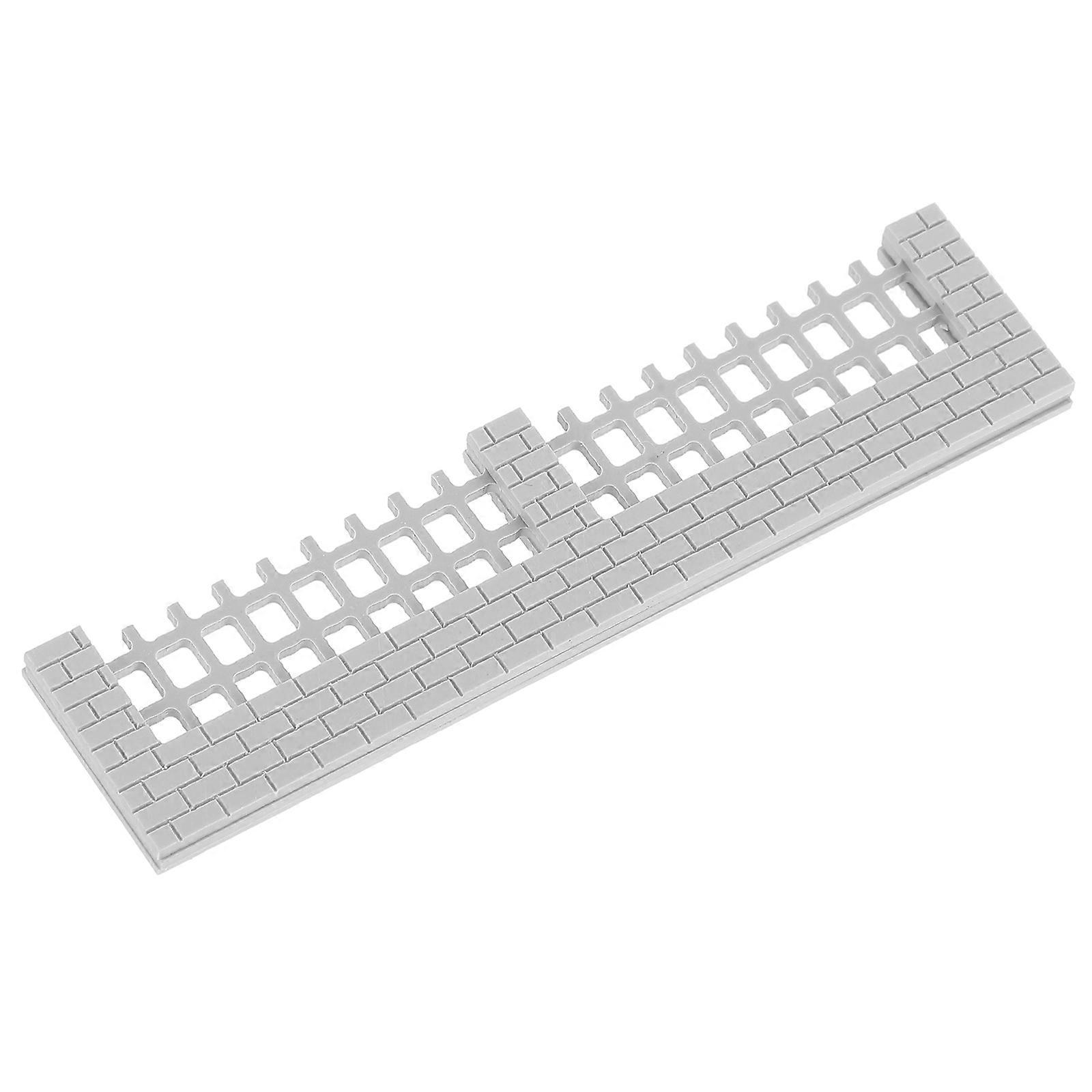 Miniature Fence For Dollhouse Accessories DIY Projects Craft Enthusiasts Grey Plastic 8.50X2.00X1.00CM 1Set