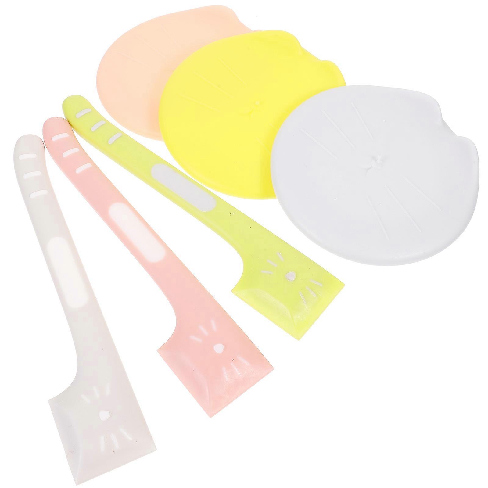 1 Set Durable Cat Food Spoons with Compact Can Lids, Reusable TPR Pet Food Covers for Dogs and Cats, Easy to Clean Grey Design