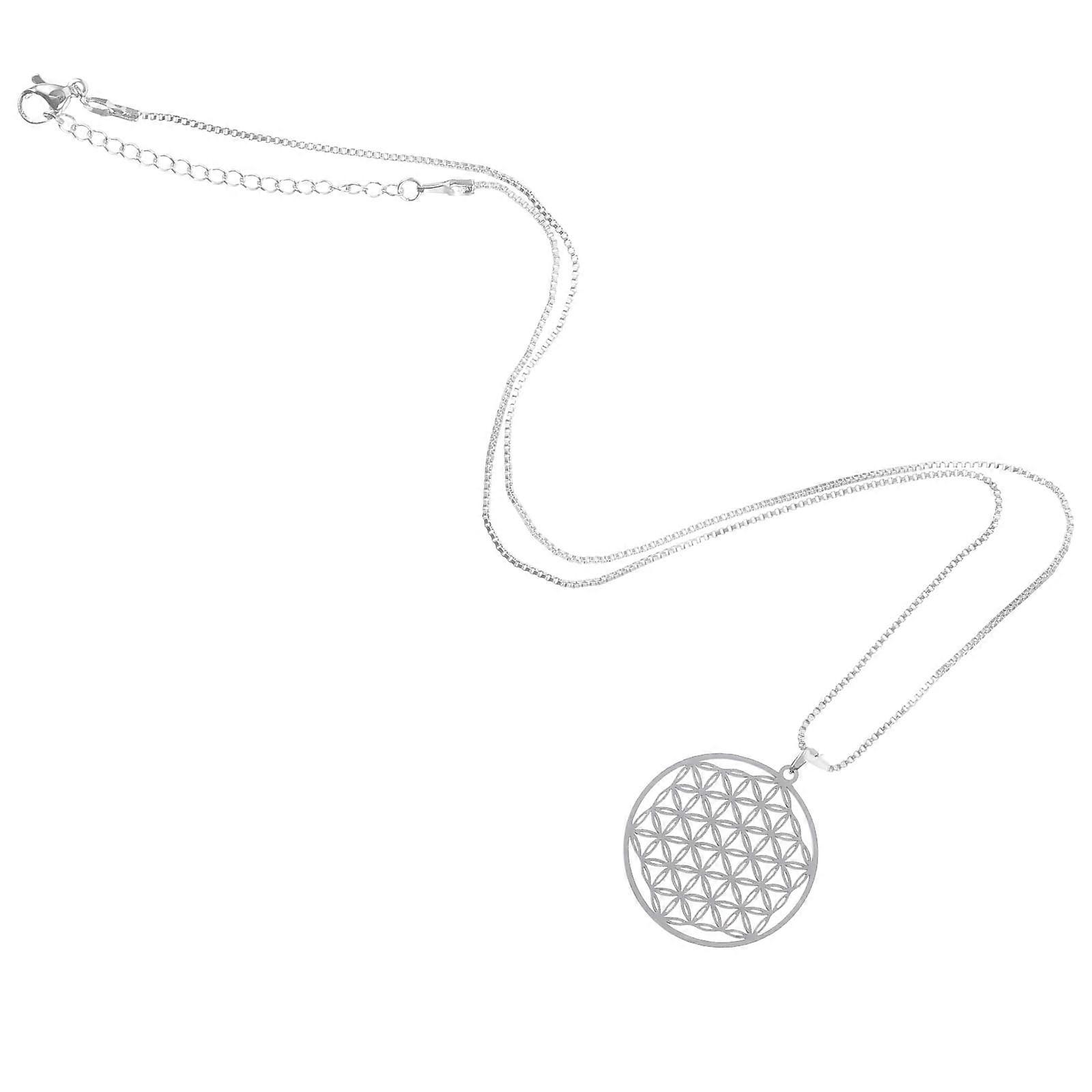 Tree Of Life Pendant Necklace Women's Statement Necklace Keepsake present Round Alloy Floral Design Silver 1Pack