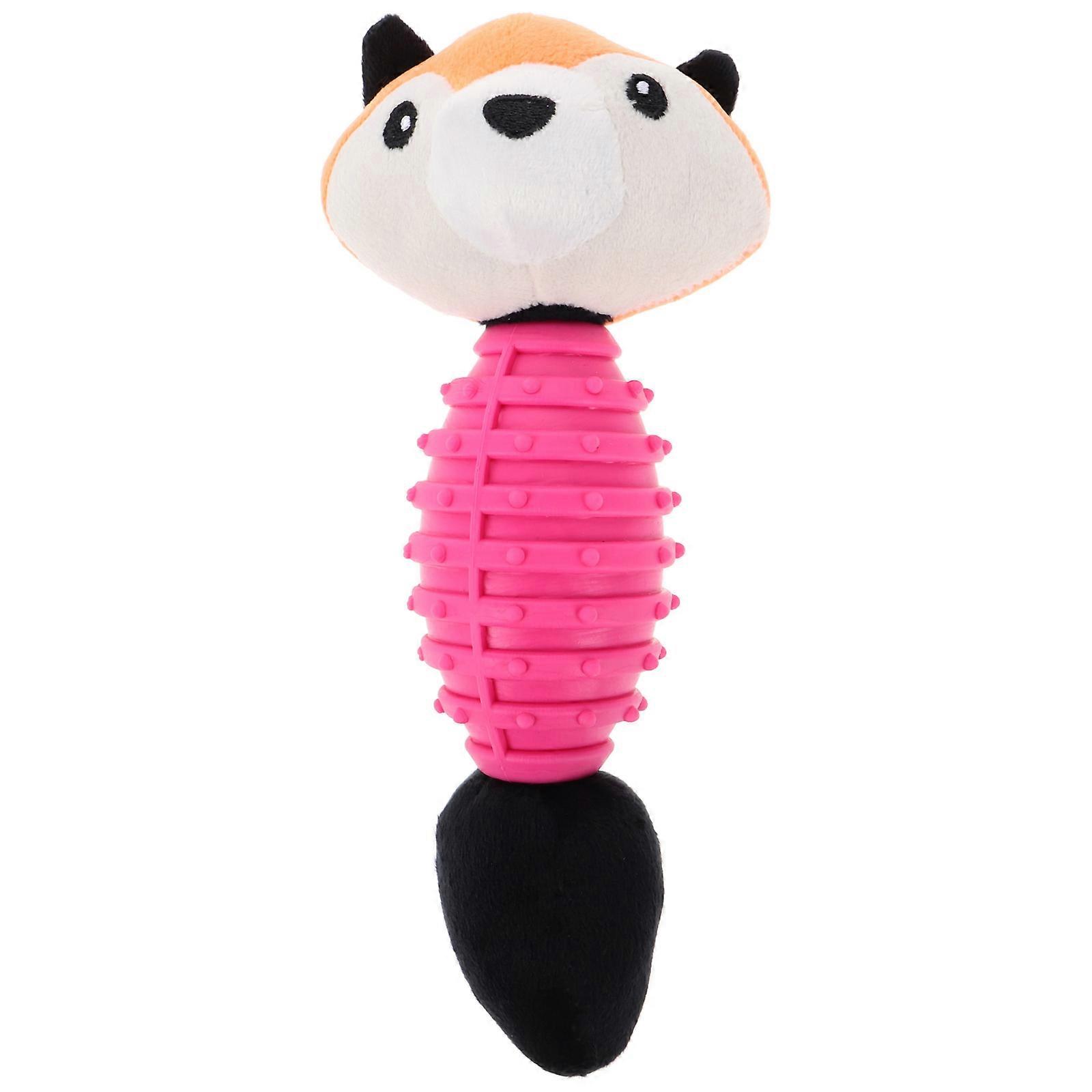 Bite Resistant Squeaky Dog Toy Toy Black 4.13X3.73X9.24in Teeth Cleaning Indoor Playing 1Pcs