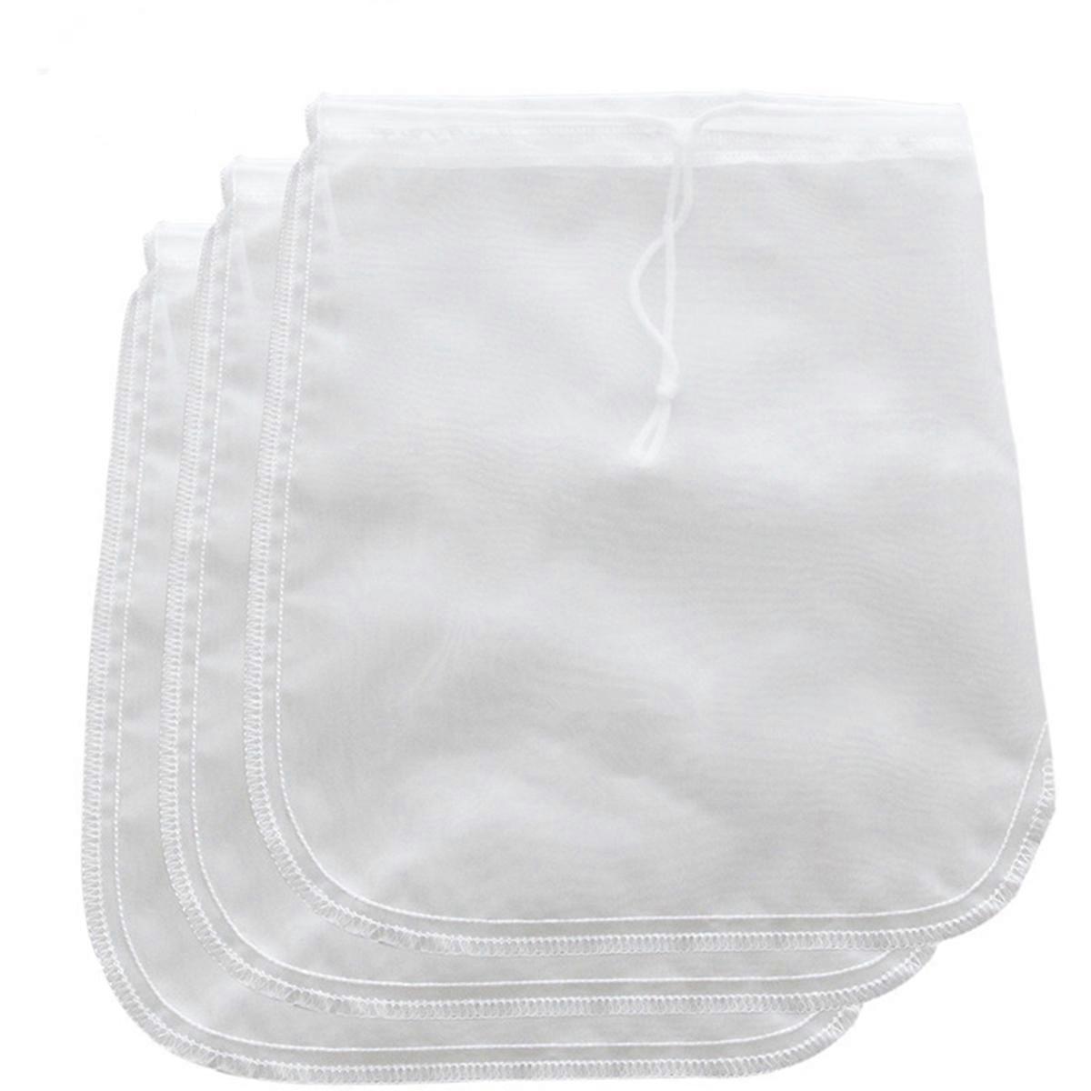Food Strainer Bags Reusable Fine Mesh Nylon For Home Use In Nut Milk Making 9x11.8 Inch 2Pack