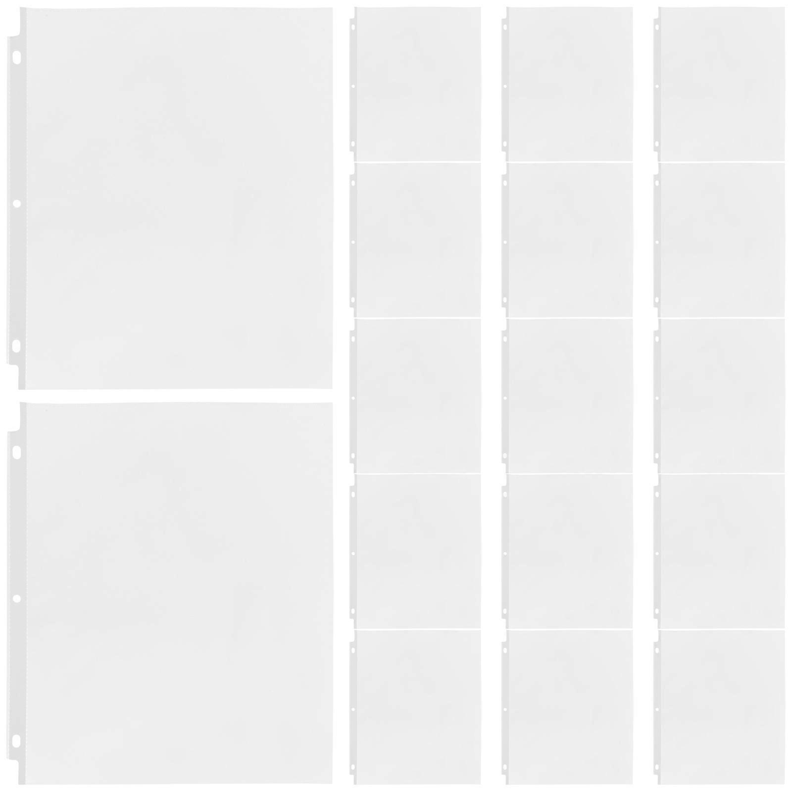 Transparent Binder Clear Plastic Sleeves For Students Professionals A4 50Pcs