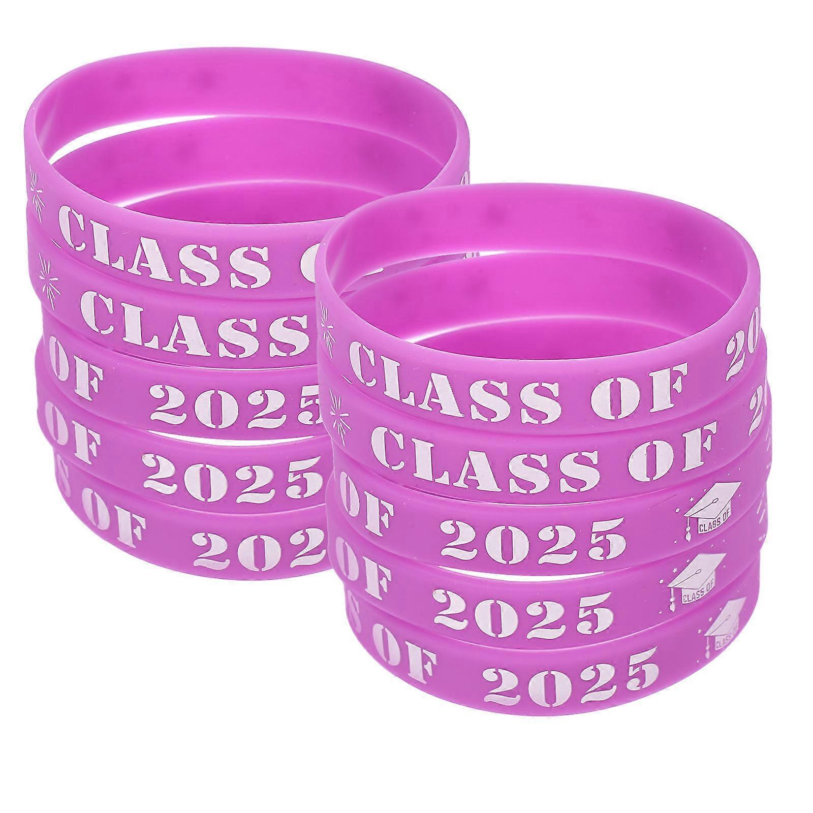 Here's a polished and professional product description for your **25pcs Graduation Silicone Wristbands Class Of Party Wristbands for School Events,