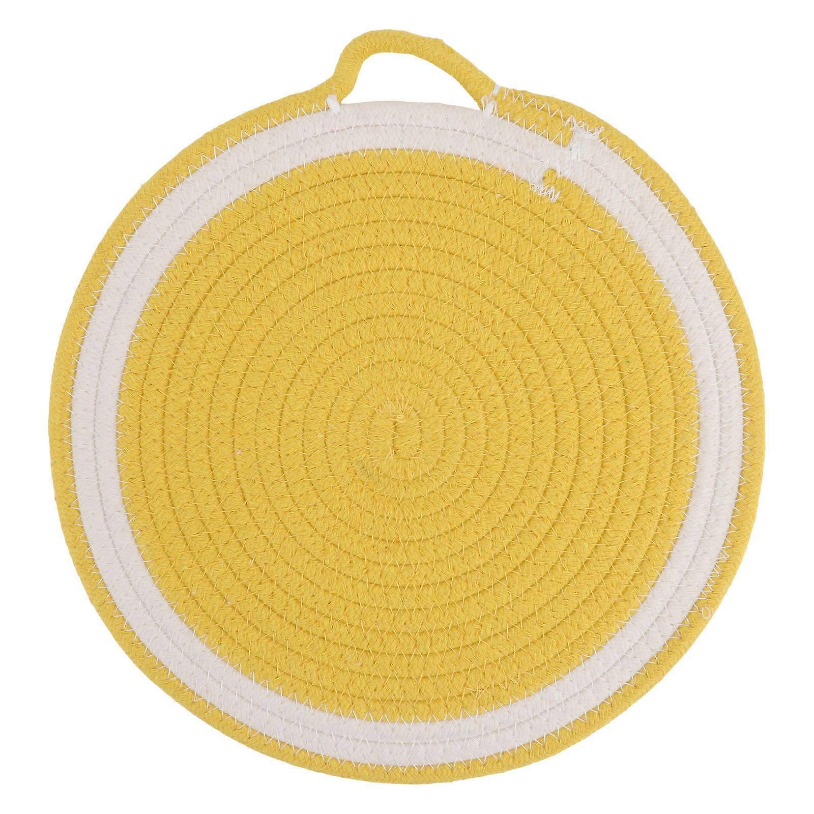 Dinner Placemats Heat Resistant Mat Simple Fruit Style Cotton 30x30cm Round 1Pack