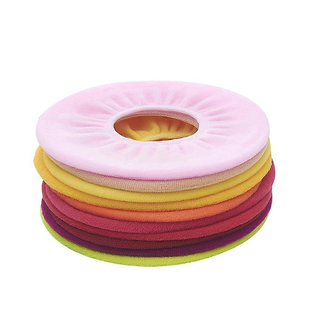 Reusable Toilet Seat Cover Pads O-Shaped Toilet Seat Assorted Color 30X30X0.5Cm 10Pcs