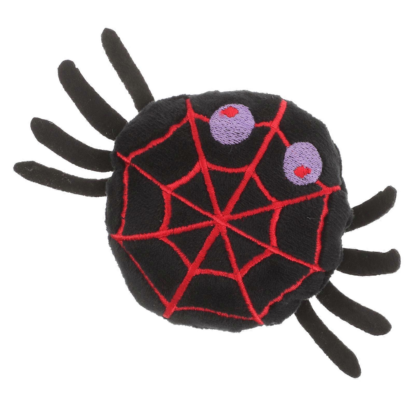 Kitten Teething Chew Toys Plush Spider Cat Toy Halloween Themed 14x8.5cm Reduces Separation Anxiety 1Set