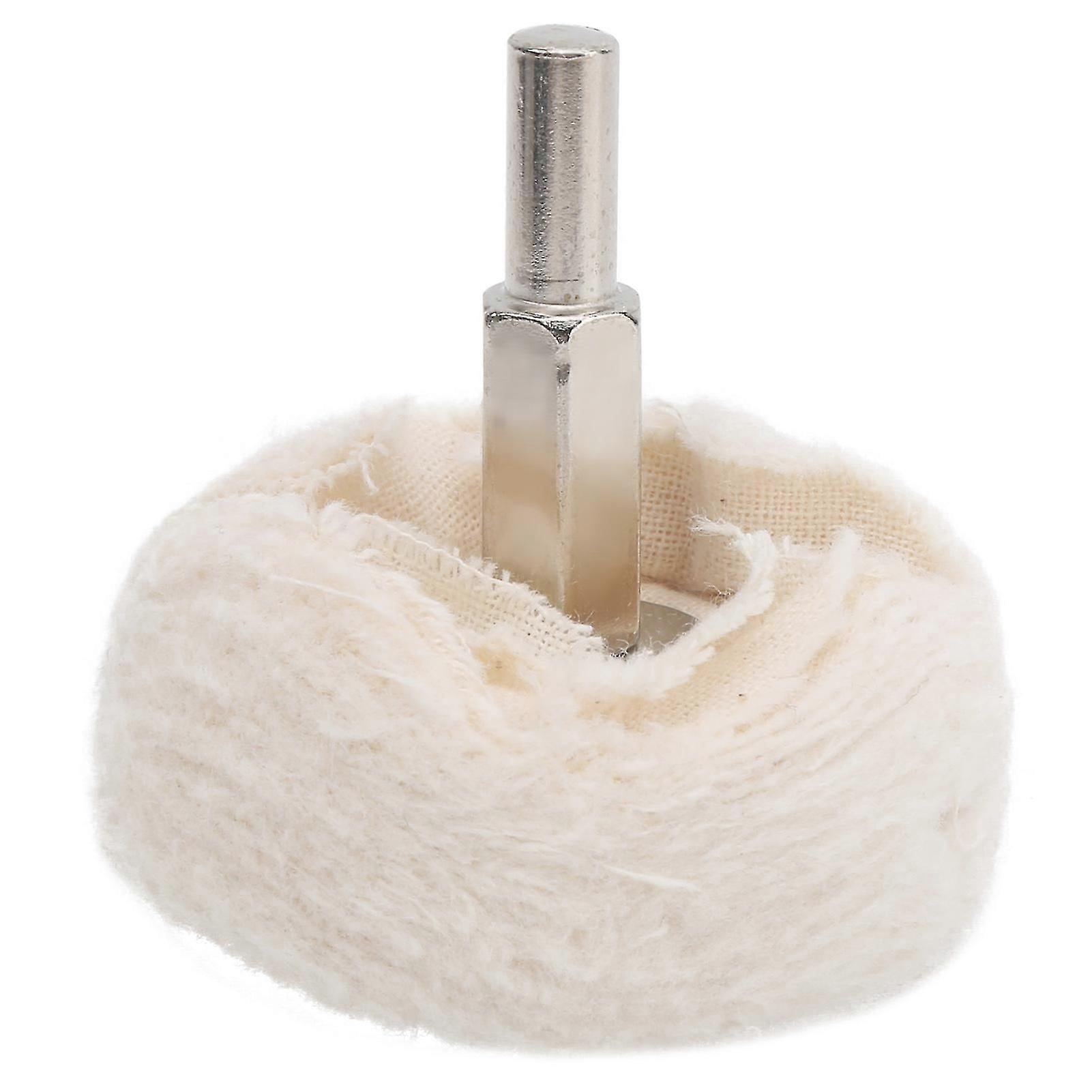 عجلة تلميع القماش الأبيض نوع مسطح القطن مرآة سطح أدوات طحن مع مقبض 50mm