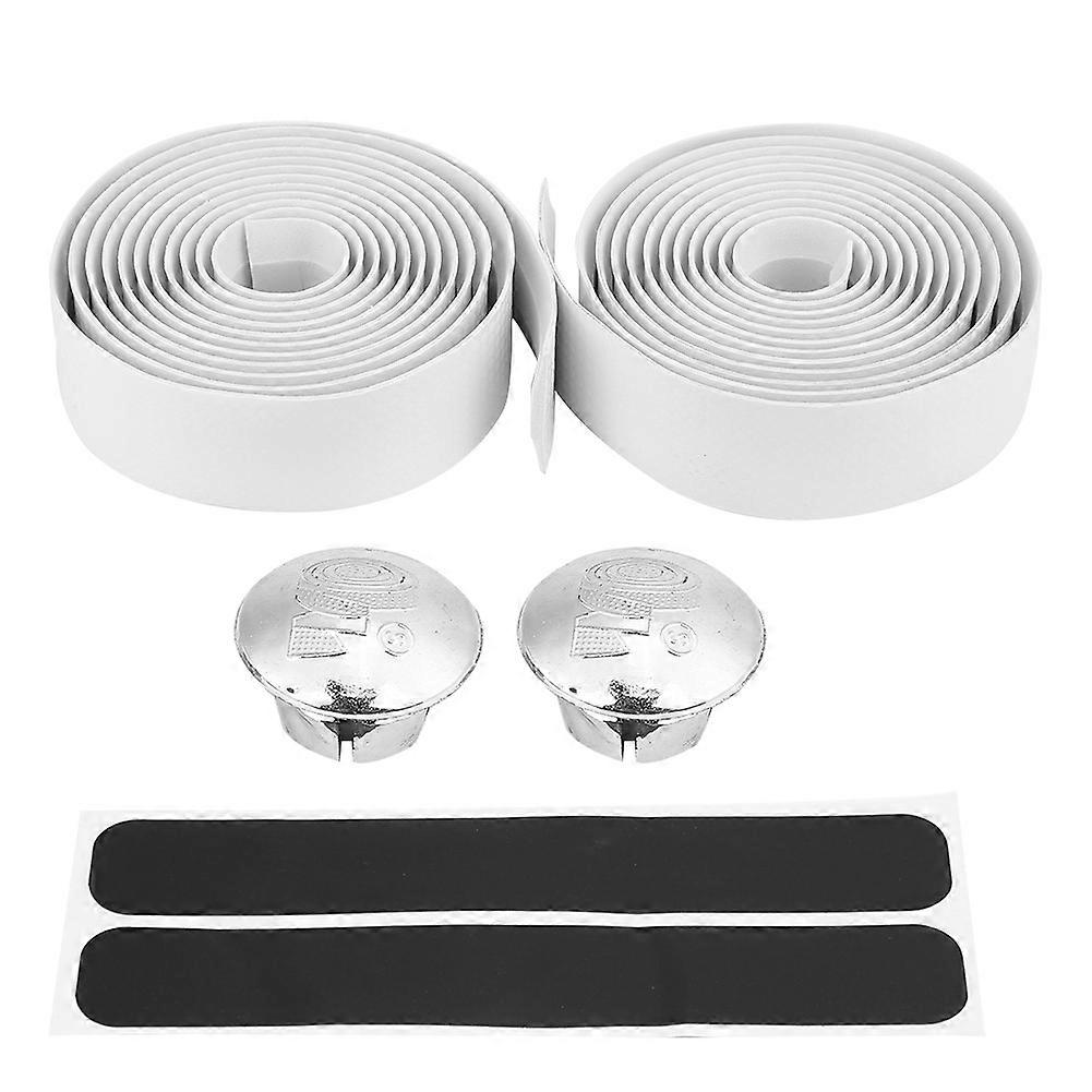 1 Pair Road Bike Handlebar Tape (White)