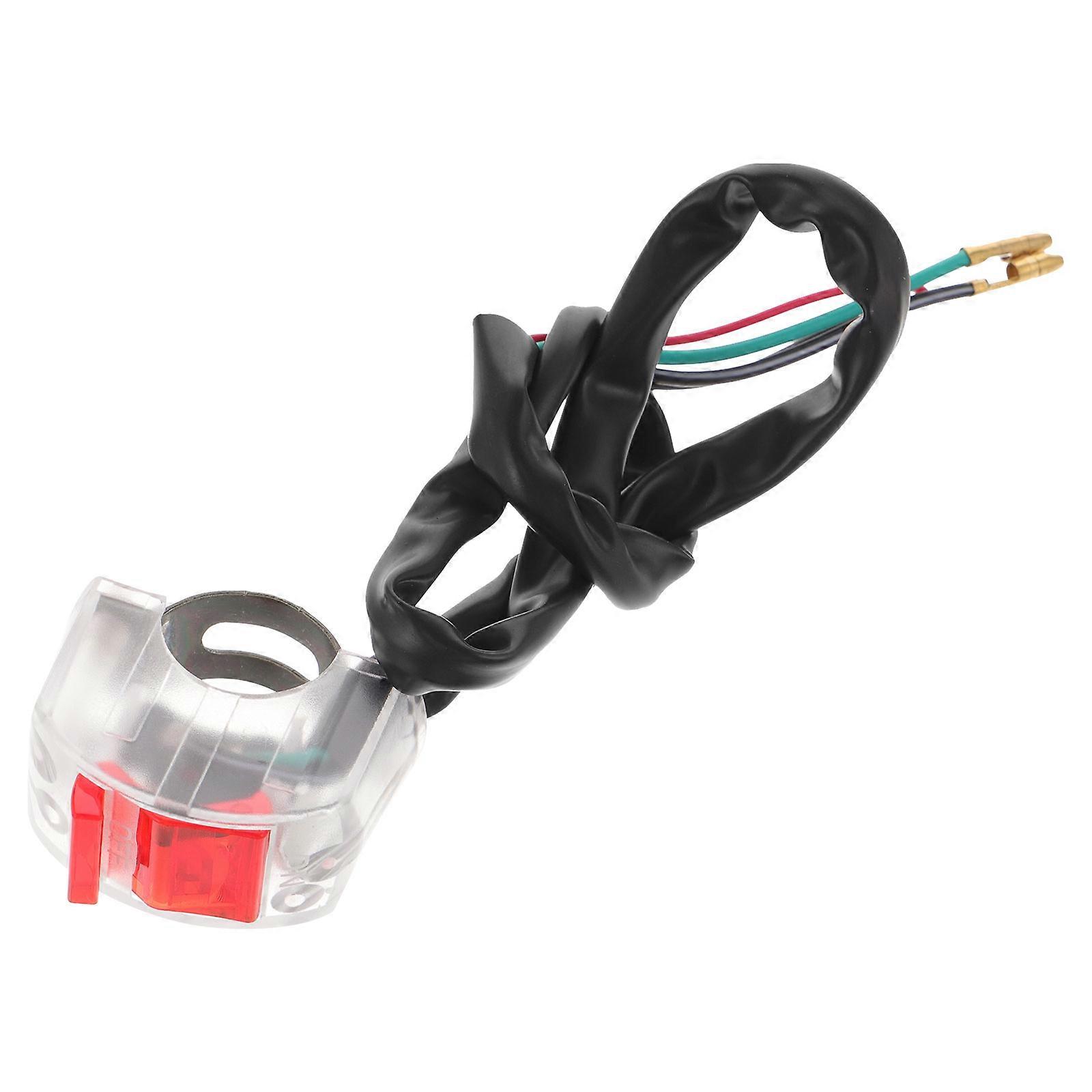 Motorcycle Handlebar Switch Replacement, Splashproof Push Button Control for Headlights and Engine Stop, Universal Fit for Various Brands and Models,