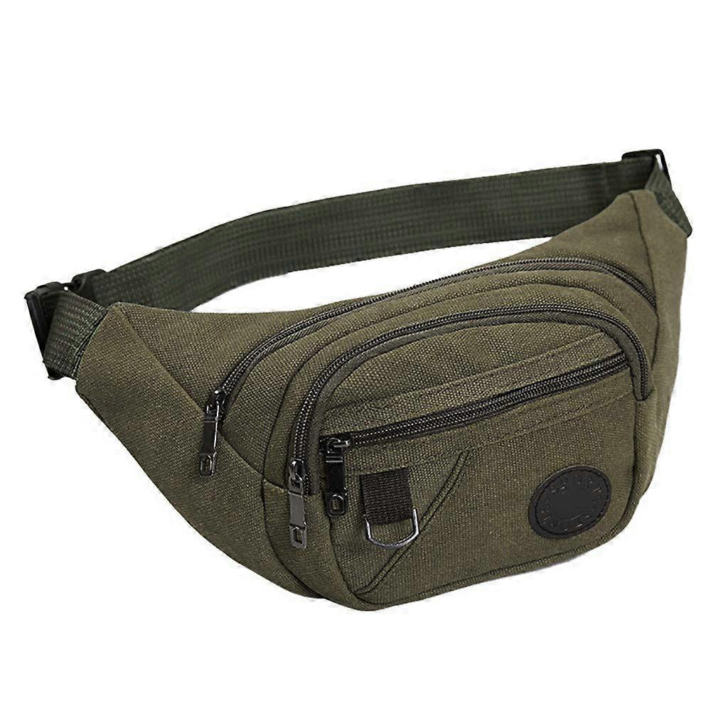 Waterproof Outdoor Fanny Pack - Multifunctional Hip Bag in Army Green, One Size, Durable Material for Travel and Hiking