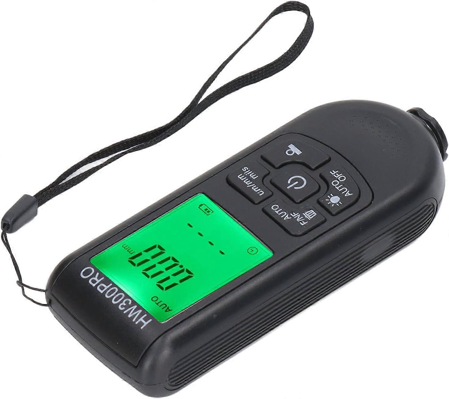 Digital Coating Thickness Gauge, Portable Paint Thickness Meter, 0-2000UM Range, Coating Measuring Tool(Black) (AAA)