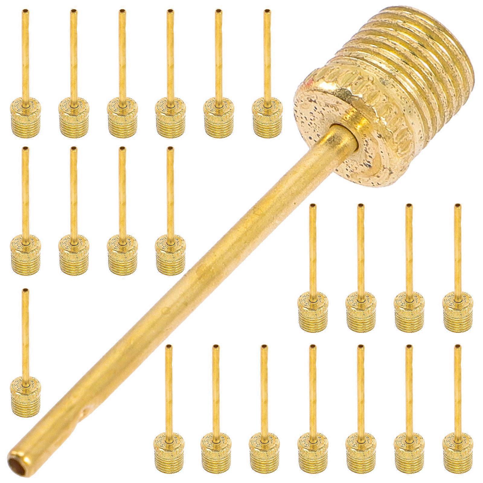 Football Inflation Needles Brass Inflation Needles for Ball Sports Activities 100Pcs