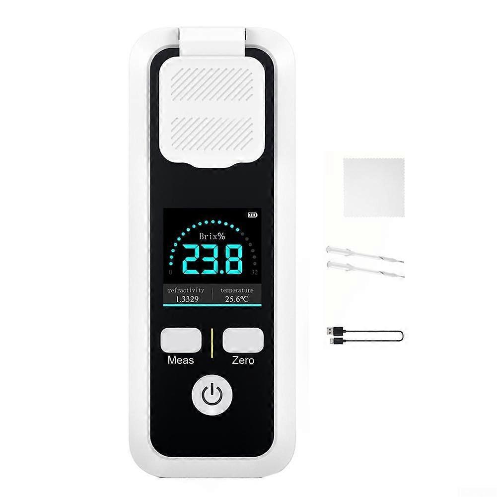 Digital Brix Refractometer JBM-10 for Accurate Sugar Content Measurement, Rechargeable with Color Display