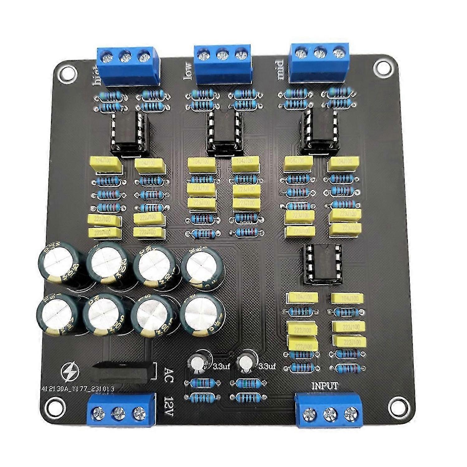 NE5532 Speaker Crossover Filter Dual-Channel 2.0 Stereo High/Mid/Bass 3-Way DIY Speaker Amplifier Di