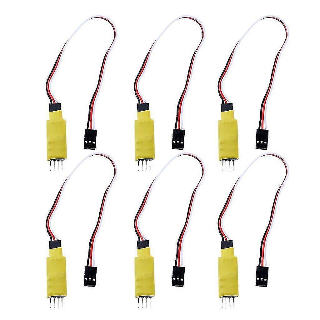 6 Pieces 2CH Control Switch Receiver Cord Model Car Lights Remote for RC Car