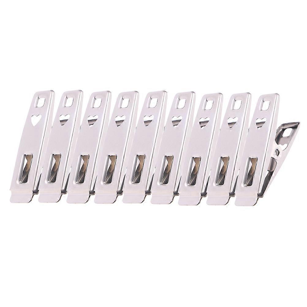 Laundry Strap Sock Clips Set Stainless Steel Clothespins Underwear Socks Drying Windproof 100Pcs