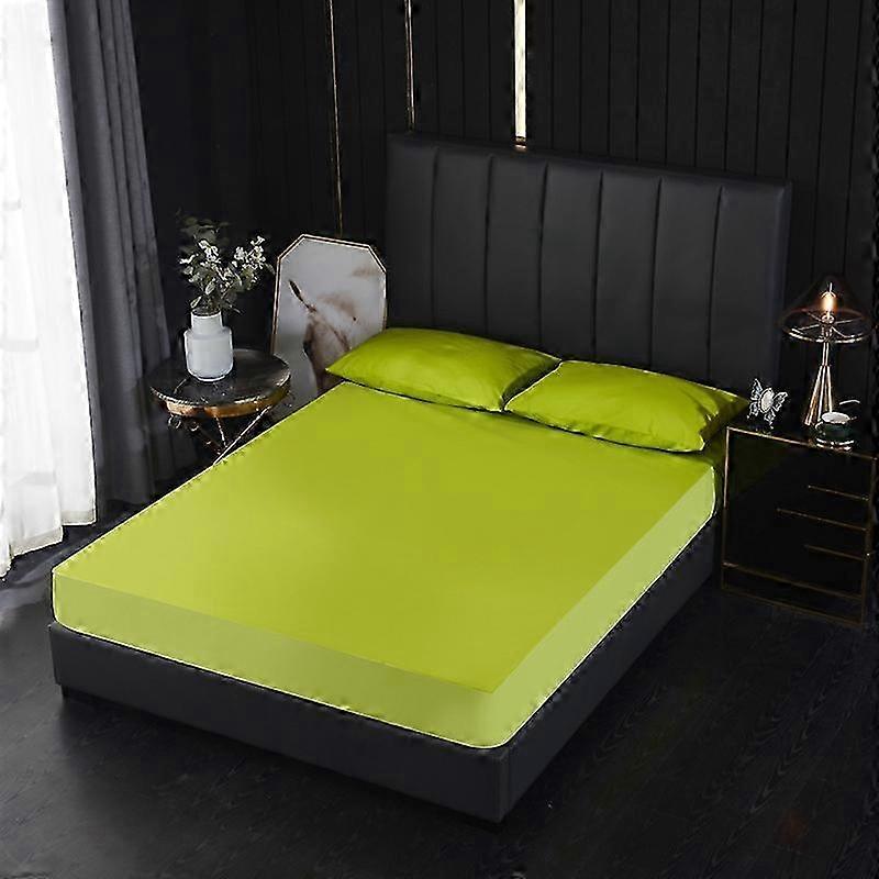 3Pcs/Set Waterproof Pongee Fitted Sheet 160x200+30cm with 2 Pillow Cases